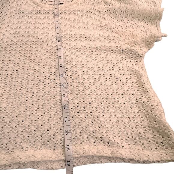 Madewell Texture & Thread Eyelet Flutter-Sleeve Top, Size XS - Picture 5 of 8
